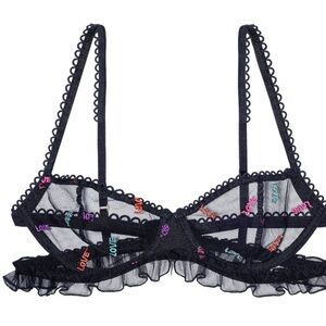 Anthropologie Le petit TROU medium live cut thrills bra new  Lace Embroidered